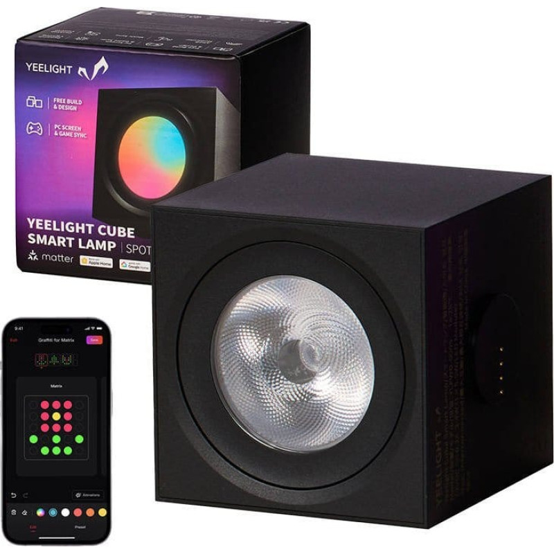 Yeelight Cube Smart table lamp Wi-Fi/Bluetooth Black