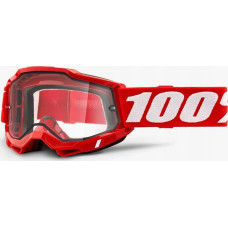 100% Gogle 100% ACCURI 2 ENDURO MOTO RED (Szyba Przezroczysta Podwójna) (NEW)