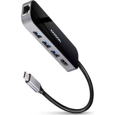 Axagon Stacja/replikator Axagon AXAGON HMC-6GL USB-Hub, 3x USB-3.0, 1x RJ-45, 1x HDMI