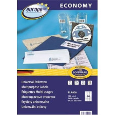 Staples AVERY Etykiety uniwersalne ECONOMY 64,6x33,8mm, biłay, 100 arkuszy