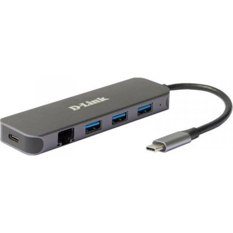 D-Link HUB USB D-Link D-Link DUB-2334  USB-C nach 1000MBit Adapter mit USB-Hub retail