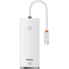 Baseus Hub 4w1 Baseus Lite Series USB-C do 4x USB 3.0 + USB-C, 25cm (biały)