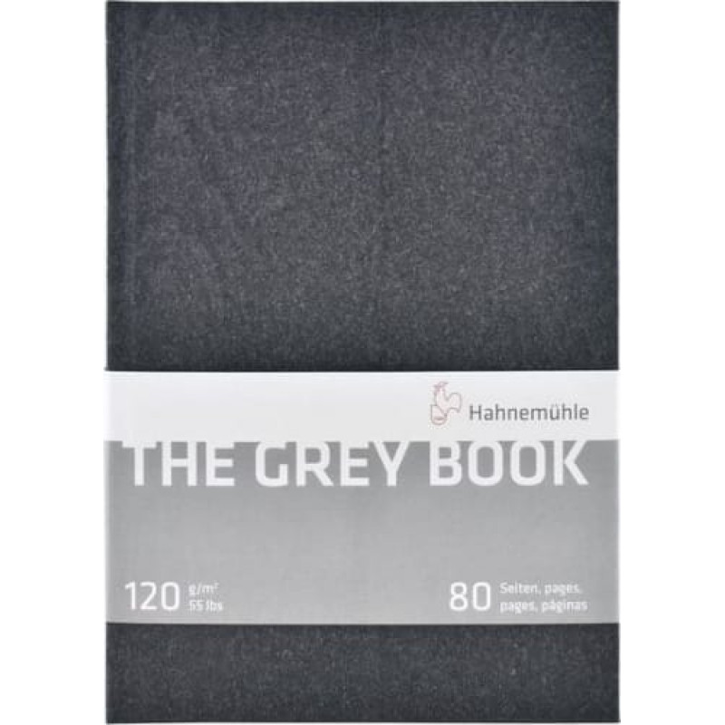 Hahnemühle HAHNEMUHLE THE GREY BOOK - szkicownik z szarymi kartkami 120g 40 ark. A5 uniw