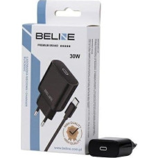 Beline Ładowarka Beline Ładowarka sieciowa 30W GaN USB-C + kabel USB-C, czarna