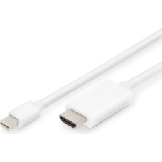 Digitus Kabel Digitus DisplayPort Mini - HDMI 2m biały (AK-340304-020-W)