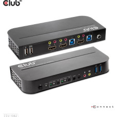 Club 3D Club3D síťový přepínač - Switch, HDMI KVM Switch - Dual HDMI 4K 60Hz