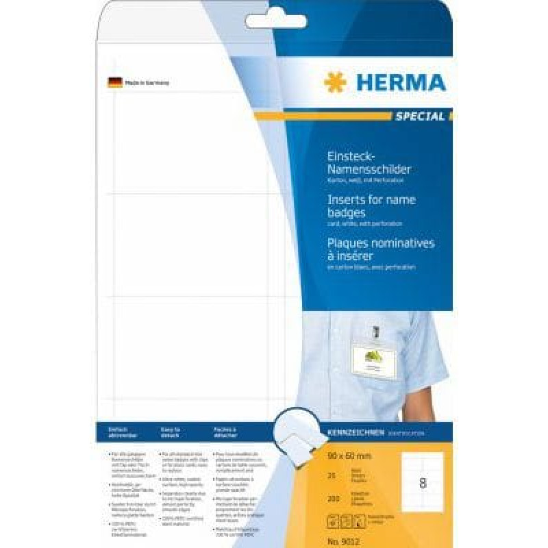 Herma Tablice do identyfikatorów 90x60 mm (9012)