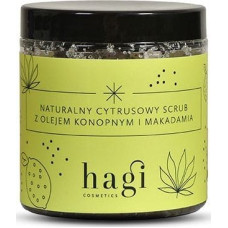 Hagi Hagi, Naturalny scrub do ciała cytrusowy z olejem konopnym i makadamia, 300g