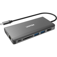 Unitek D1019A interface hub USB 3.2 Gen 1 (3.1 Gen 1) Type-C 5000 Mbit/s Grey