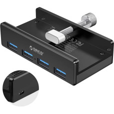 Orico HUB 4X USB-A 3.0,5 GBPS,CLIP-TYPE, ALU, BLK