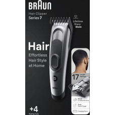 Braun Maszynka do włosów Braun Braun HairClipper Series 7 HC7390 srebrny