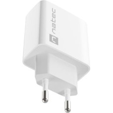 Natec USB CHARGER RIBERA USB-A+USB-C 20W PD WHITE