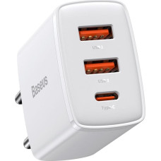 Baseus Ładowarka Baseus CCXJ-E02 2x USB-A 1x USB-C 3 A (BSU2896WHT)