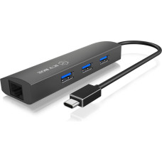 Raidsonic HUB USB RaidSonic 1x RJ-45  + 3x USB-A 3.0 (IB-HUB1406-C)