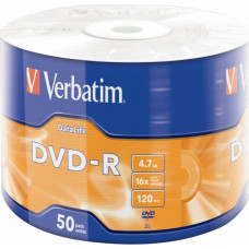 Verbatim DVD-R VERBATIM 4.7GB X16 DATALIFE MATT SILVER WRAP (50 SPINDLE) - 43791