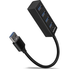 Axagon HUB USB Axagon AXAGON HUE-M1A Superspeed USB-A Mini Hub, 4x USB 3.0 - 20cm, schwarz