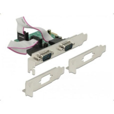 Delock PCI Express Karte > 2 x Seriell RS-232 High Speed 921K (mit Spannungsversorgung)