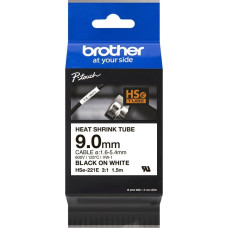 Brother Brother Etykieta 9.0MM BLACK ON WHITE HEAT SHRINK TAPE