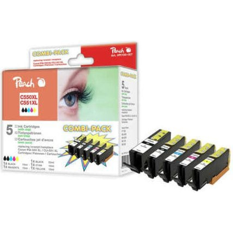 Peach Tinte Spar Pack PI100-167 (kompatibel zu Canon PGI-550XL, CLI-551XL)