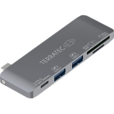 Terratec HUB USB TerraTec 1x SD 1x USB-C PD 1x microSD  + 2x USB-A 3.0 (283005)