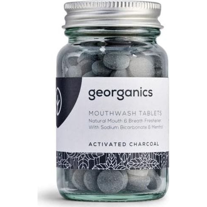 Georganics Naturalne tabletki do mycia zębów, Activated Charcoal, 120 tabletek