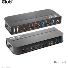 Club 3D Club3D síťový přepínač - Switch, DP/HDMI KVM Switch - Dual DP 4K 60Hz