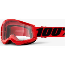 100 Bon 100% Gogle 100% STRATA 2 RED (Szyba Przezroczysta Anti-Fog, LT 88%-92%) (NEW)