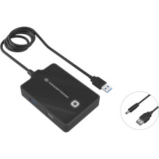 Conceptronic HUB USB Conceptronic CONCEPTRONIC USB-Hub 4-Port 3.0  ->1x3.0 3x2.0 o.Netzteil sw