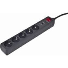 Energenie SPG5-C-10 surge protector 5 AC outlet(s) 250 V Black 3 m