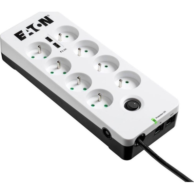 Eaton Listwa zasilająca Eaton Listwa antyprzepięciowa Protection Box 8 Tel@ USB FR