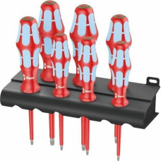 Wera 3167 i/7 TORX Schraubendrehersatz, Edelstahl + Rack (rot/blau, 7-teilig)