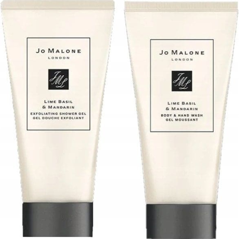 Jo Malone Travel Set Jo Malone: Lime Basil & Mandarine, Exfoliating, Shower Gel, 50 ml + Lime Basil & Mandarine, Body Wash, For Hands & Body, 50 ml For Men