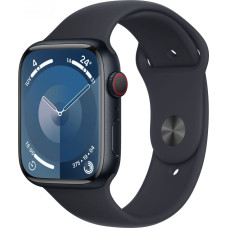 Apple Smartwatch Apple Watch Series 9 GPS + Cellular, 45mm Koperta z aluminium w kolorze północy z paskiem sportowym w kolorze północy - S/M