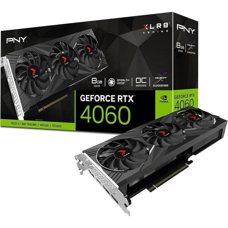 PNY Karta graficzna PNY Karta graficzna GeForce RTX 4060 8GB XLR 8 Gaming Verto Epic-X RGB OC TF DLSS3