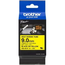 Brother Brother Etykieta 9.0MM BLACK ON YELLOW HEAT SHRINK TAPE