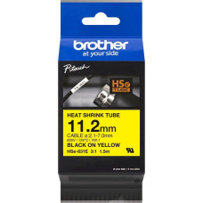 Brother Brother Etykieta 11.2MM BLACK ON YELLOW HEAT SHRINK TAPE