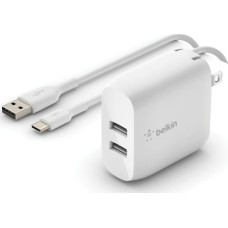 Belkin Ładowarka Belkin WCE001VF1MWH 2x USB-A 3 A (WCE001vf1MWH)