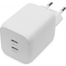 Digitus Ładowarka Digitus Digitus Ładowarka sieciowa, zasilacz GaN 2x USB-C PD 3.0 max. 65W, biała