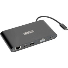 Tripp Lite Stacja/replikator Tripp Lite Tripp Lite USB-C Dock, Dual Display - 4K HDMI/mDP, VGA, USB 3.2 Gen 1, USB-A/C Hub, GbE, Memory Card, 100W PD Charging