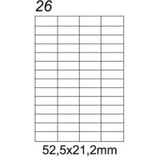 Emerson ETYKIETA A4 52,5X21,1MM 100 ARK (ETA4525X212W)