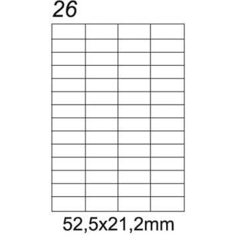 Emerson ETYKIETA A4 52,5X21,1MM 100 ARK (ETA4525X212W)