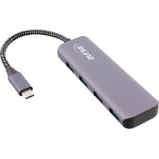 Inline HUB USB InLine InLine® USB 3.2 Hub, USB Type-C to 4x USB A 10Gb/s, aluminium, grey