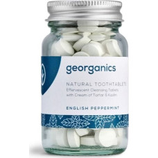 Georganics Naturalne tabletki do mycia zębów, English Peppermint, 120 tabletek