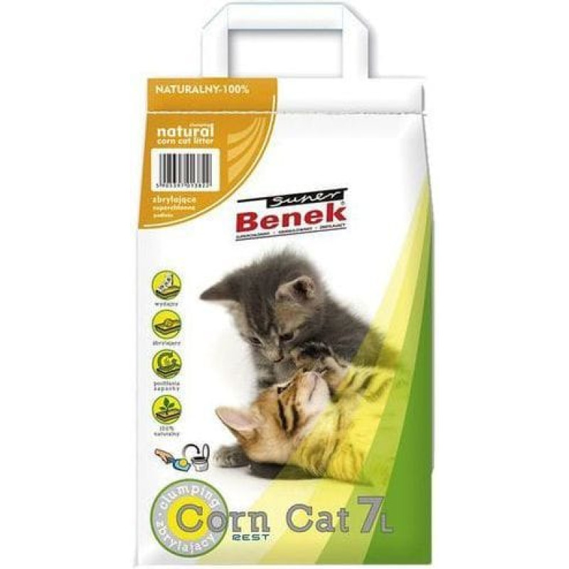 Super Benek Żwirek dla kota Super Benek Corn Cat Naturalny 25 l