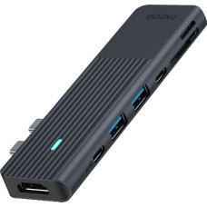 Rapoo HUB USB Rapoo Rapoo USB-C Multiport Adapter 7-in-2, grey