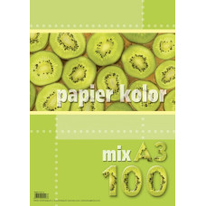 Kreska Papier ksero A3 80g mix kolorów 100 arkuszy