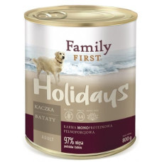 Family First Holidays Adult Duck with sweet potatoes - Wet dog food - 800 g