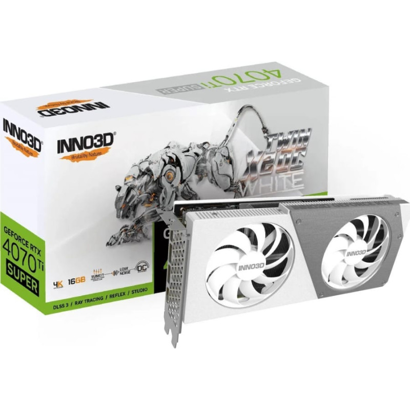 Inno3D Karta graficzna Inno3D Inno3D GEFORCE RTX 4070 Ti SUPER TWIN X2 OC WHITE NVIDIA 16 GB GDDR6X