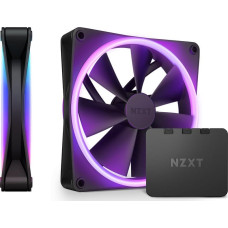 Nzxt F140 RGB DUO Twin 140x140x25 (schwarz, 2er Pack, inkl. RGB-Controller)