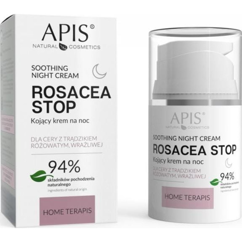 Apis APIS_Rosacea-Stop Soothing Night Cream kojący krem na noc do cery z trądzikiem różowatym i wrazliwej 50ml